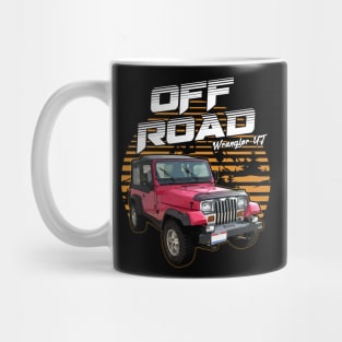 Jeep Wrangler YJ jeep car offroad name Mug